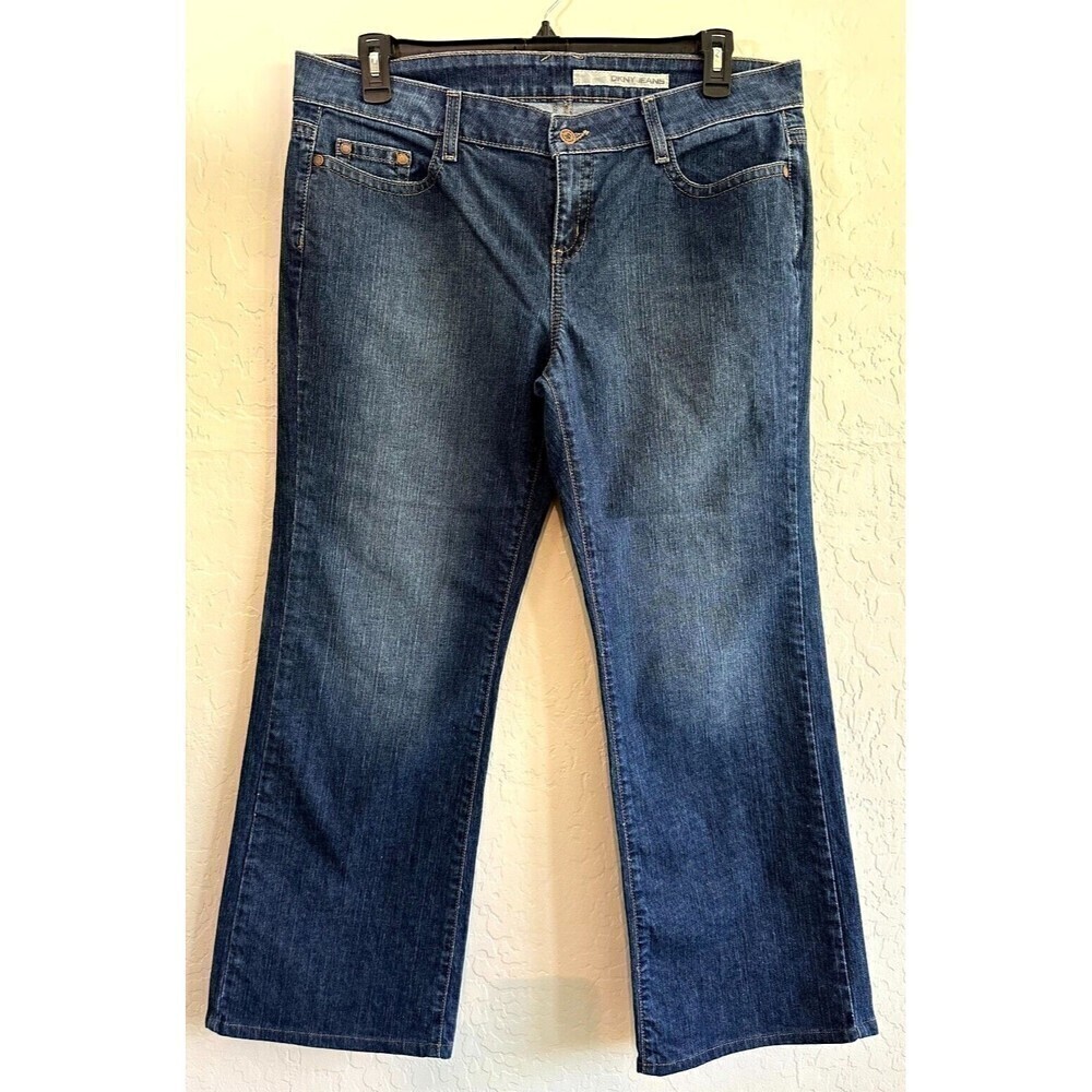 DKNY Jeans Regular Fit Mid Rise Denim Straight Jeans Women's Size 16 Blue